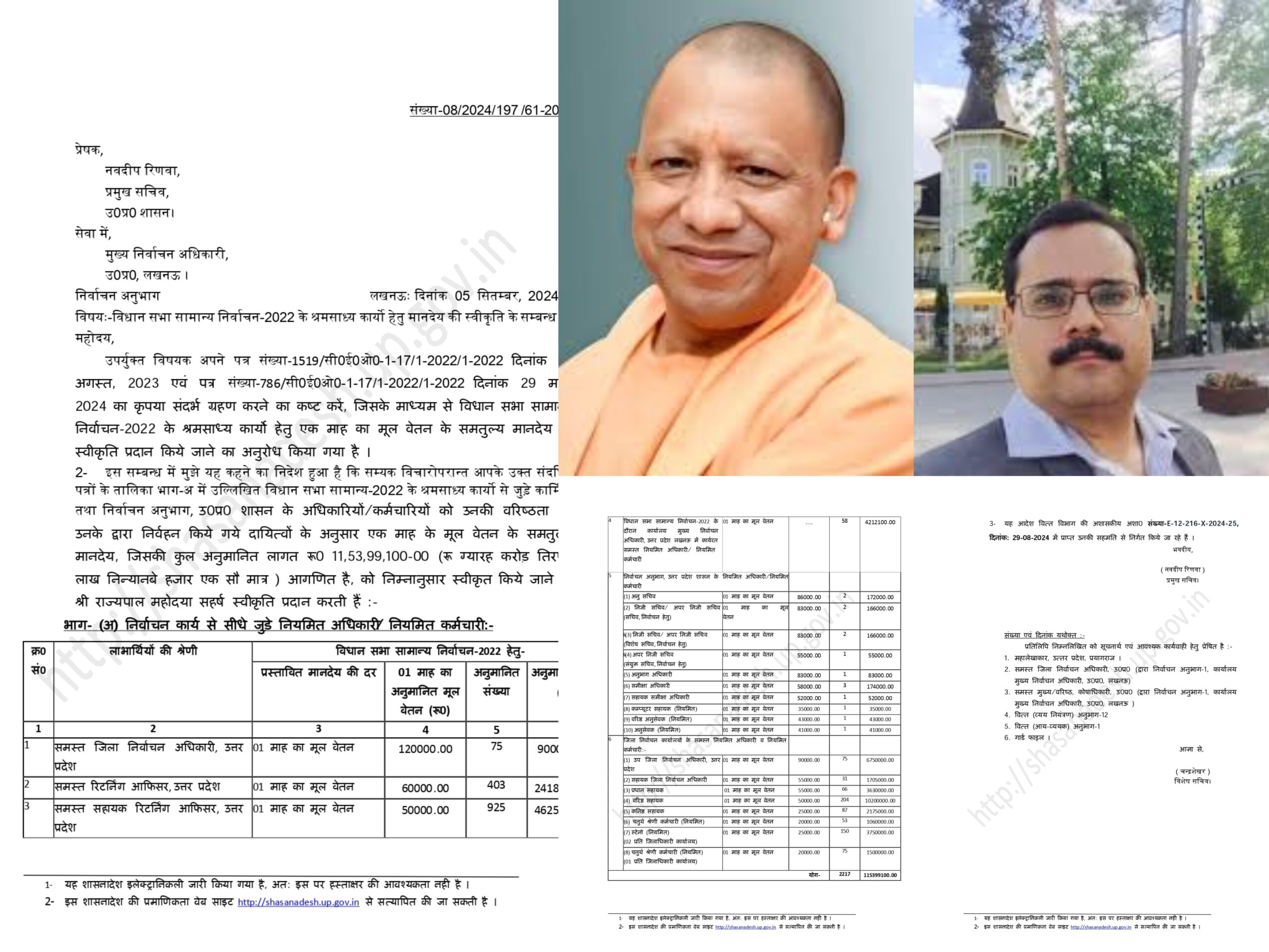 Photo of निर्वाचन कार्यों से जुड़े अधिकारियों/कर्मचारियों के श्रमसाध्य कार्यों हेतु योगी सरकार ने जारी  किया आदेश, अफसरों ने किया स्वागत